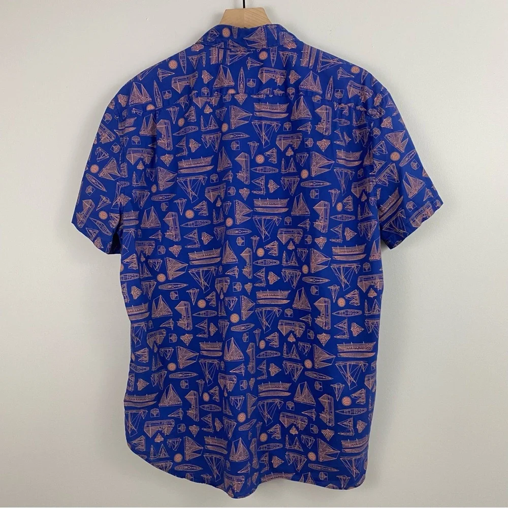 J. Crew Blue Button-Down Boat Shirt